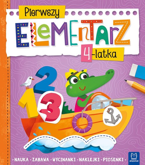 Image of Pierwszy elementarz 4-latka Nauka zabawa wycinanki naklejki piosenki