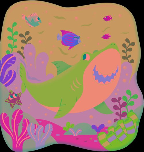 Image of Zabawa w kąpieli Uśmiechnięty rekin