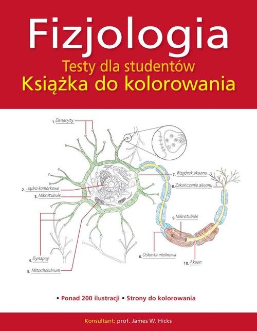 Image of Fizjologia Testy dla studentów Książka do kolorowania