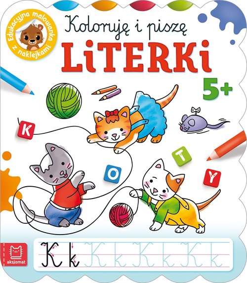 Image of Koloruję i piszę literki Edukacyjna malowanka z naklejkami 5+