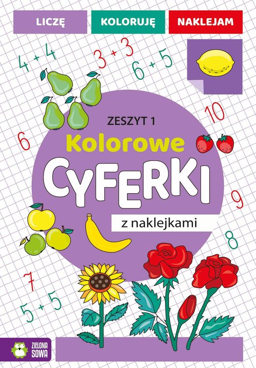 Image of Kolorowe cyferki z naklejkami Zeszyt 1