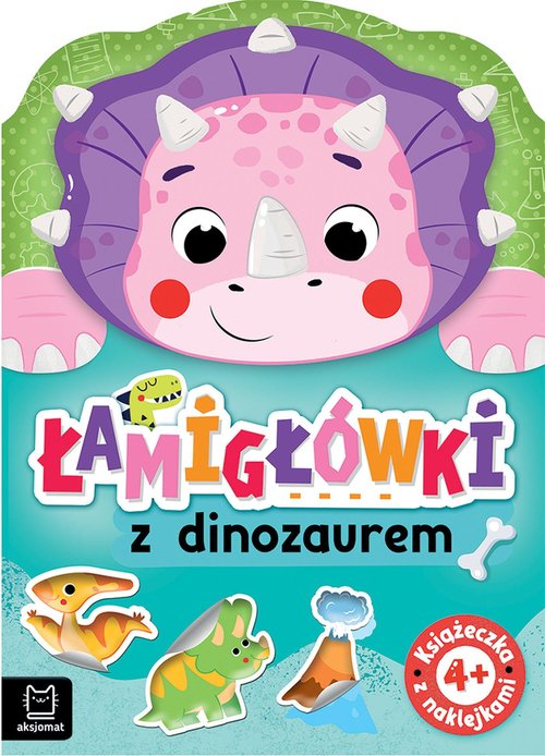 Image of Łamigłówki z dinozaurem Książeczka z naklejkami 4+