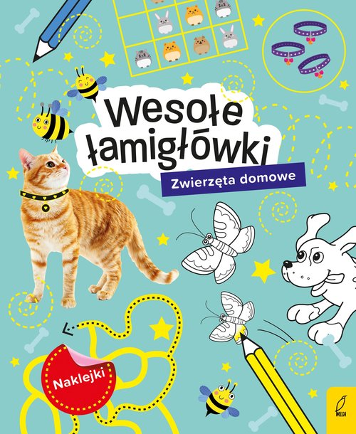 Image of Wesołe łamigłówki z naklejkami Zwierzęta domowe