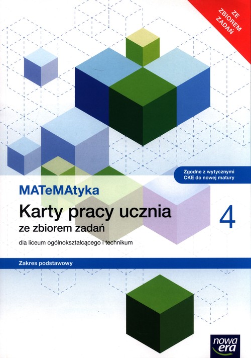 Image of MATeMAtyka 4 Karty pracy ucznia Zakres podstawowy Szkoła ponadpodstawowa