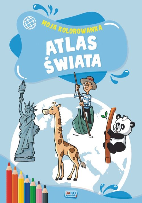 Image of Atlas Świata kolorowanka 2 sztuki