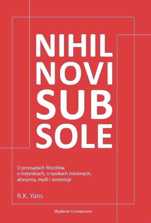 Image of Nihil novi sub sole