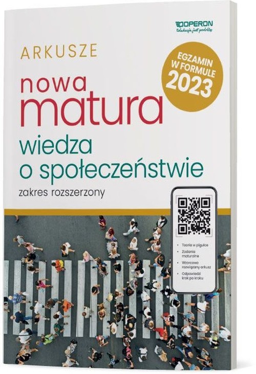 Image of Nowa Matura 2023 Wiedza o społeczeństwie Arkusze maturalne Zakres rozszerzony Liceum Technikum