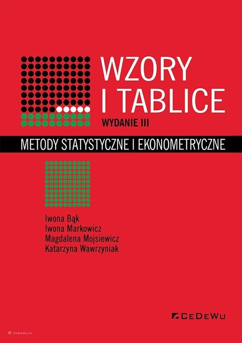 Image of Wzory i tablice Metody statystyczne i ekonometryczne