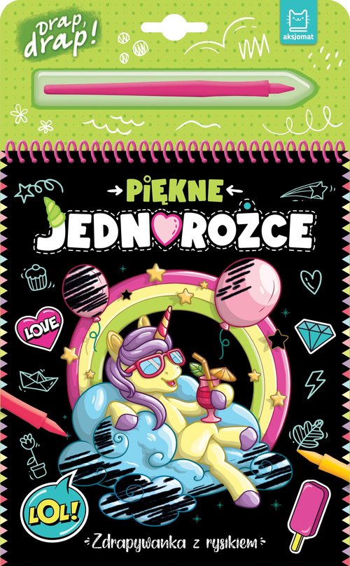 Image of Piękne jednorożce. Zdrapywanka z rysikiem