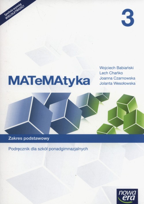 Image of Matematyka 3 Podręcznik Zakres podstawowy Szkoły ponadgimnazjalne