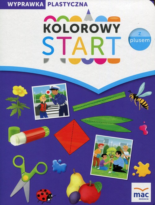 Image of Kolorowy start z plusem Wyprawka plastyczna Teczka Roczne przygotowanie przedszkolne