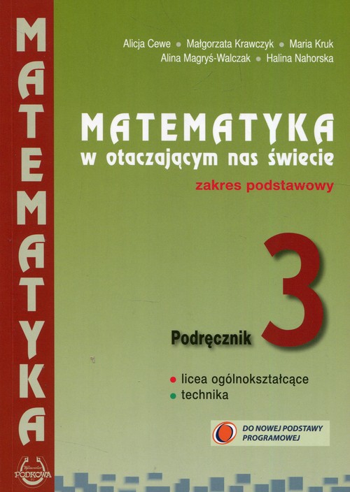 Image of Matematyka w otaczającym nas świecie 3 Podręcznik Zakres podstawowy