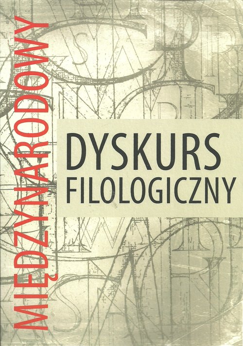 Image of Międzynarodowy dyskurs filologiczny