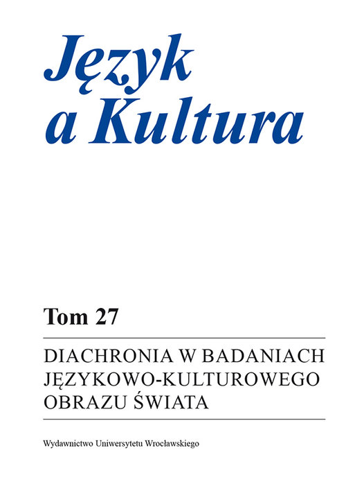 Image of Diachronia w badaniach językowo-kulturowego obrazu świata