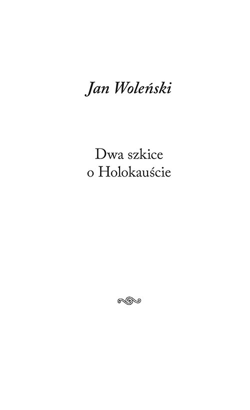 Image of Dwa szkice o Holokauście