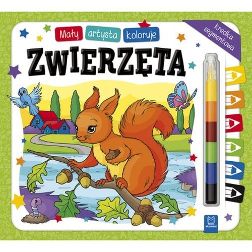 Image of Mały artysta koloruje zwierzęta + kredka segmentowa