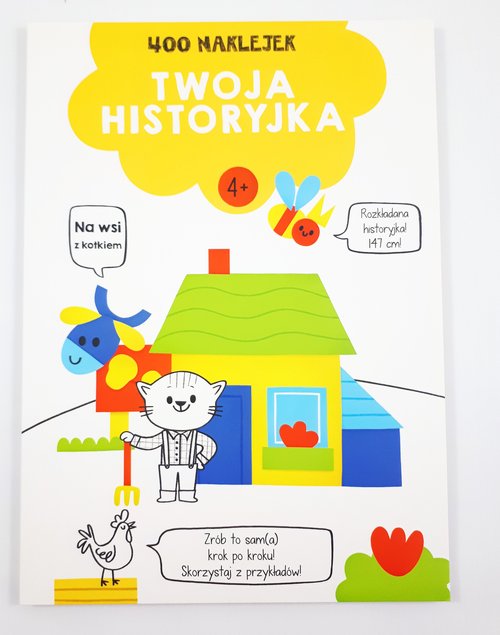 Image of Twoja historyjka Na wsi z kotkiem 400 naklejek Wiek 4+ żółta