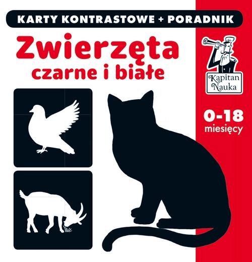 Image of Kapitan Nauka Zwierzęta czarne i białe Karty kontrastowe + poradnik