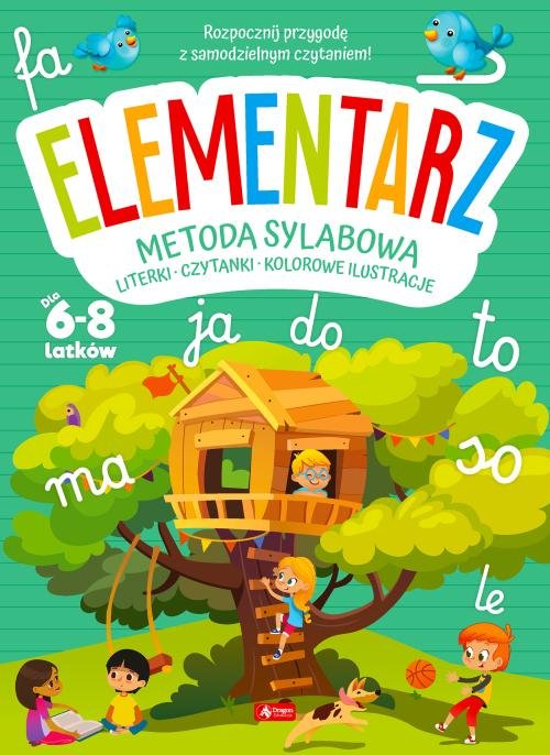 Image of Elementarz metodą sylabową Literki Czytanki Kolorowe ilustracje