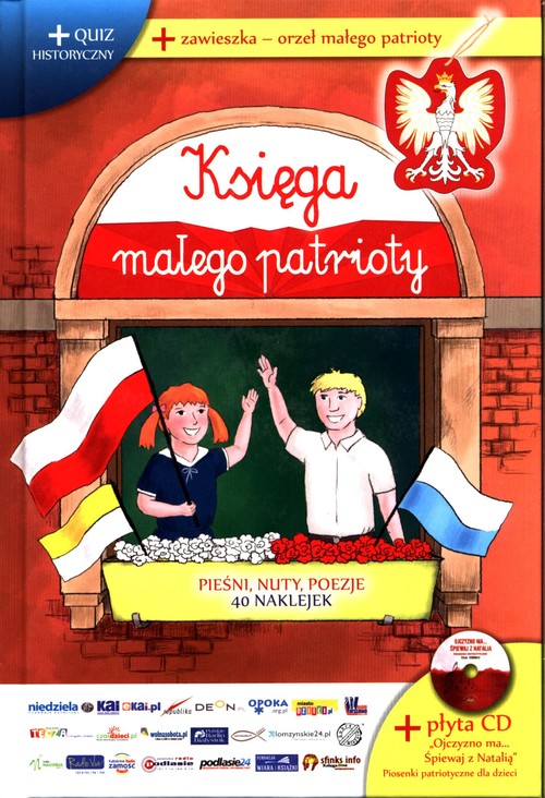Image of Księga małego patrioty + CD Pieśni, nuty, poezje, 40 naklejek