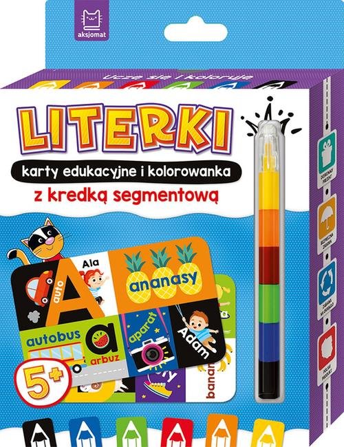 Image of Literki Karty edukacyjne i kolorowanka z kredką segmentową