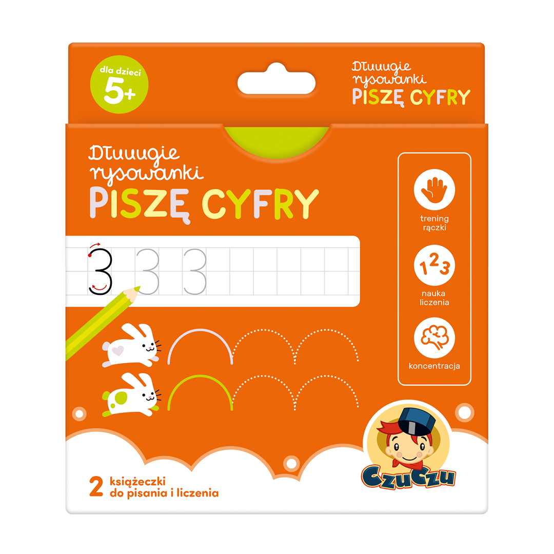 Image of CzuCzu Dłuuugie rysowanki Piszę Cyfry 5+