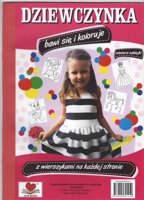 Image of Dziewczynka bawi się i koloruje