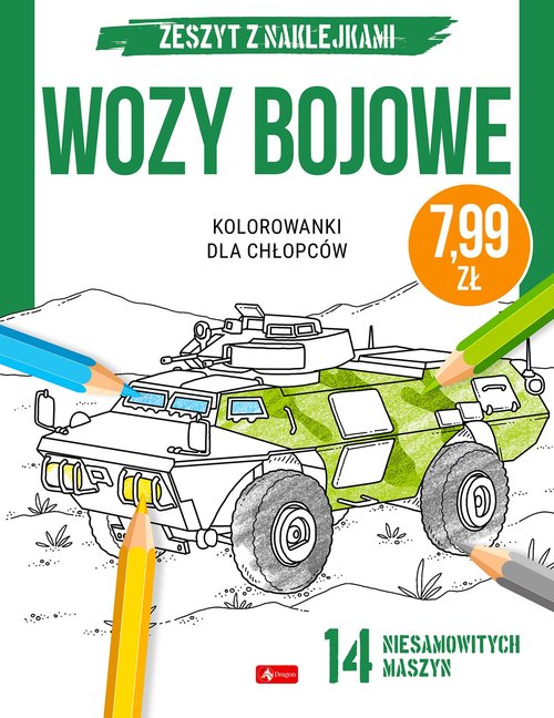 Image of Kolorowanki dla chłopców Wozy bojowe