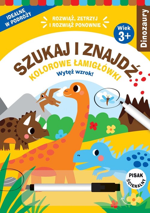 Image of Szukaj i znajdź Kolorowe łamigłówki Dinozaury