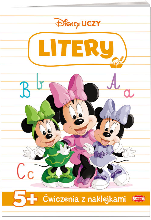 Image of Disney uczy Minnie Ćwiczenia z naklejkami Litery