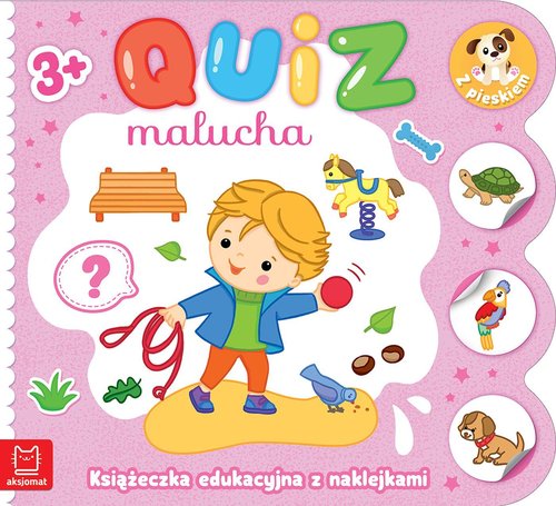 Image of Quiz malucha Książeczka edukacyjna z naklejkami z pieskiem 3+