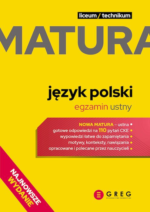 Image of Język polski. Egzamin ustny. Matura 2024