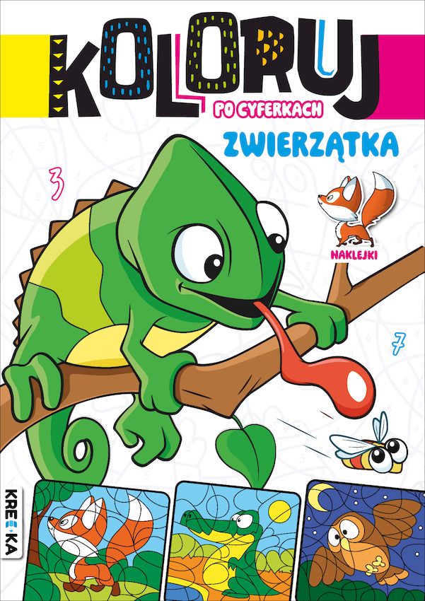 Image of Zwierzątka. Koloruj po cyferkach