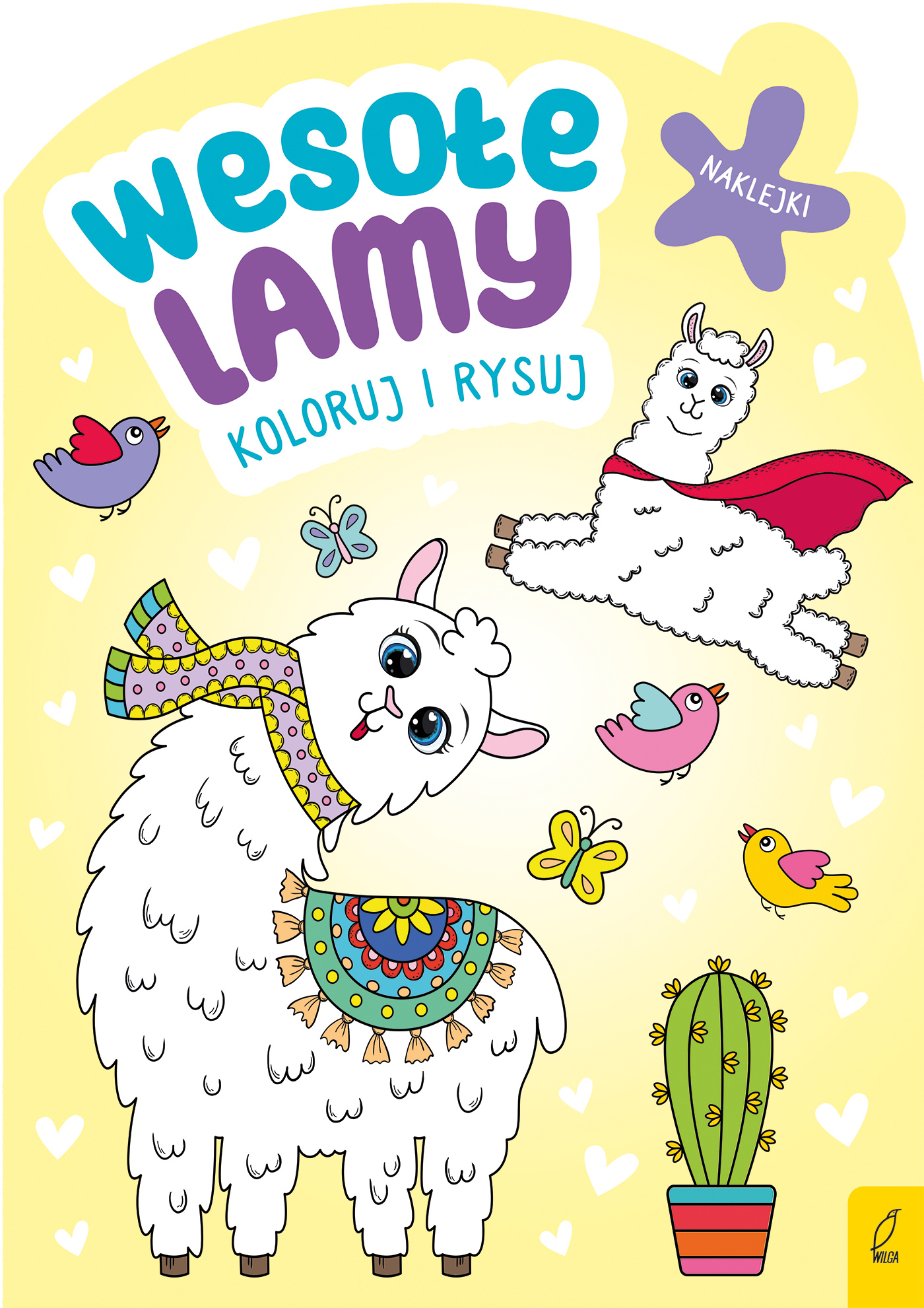 Image of Wesołe lamy. Koloruj i rysuj