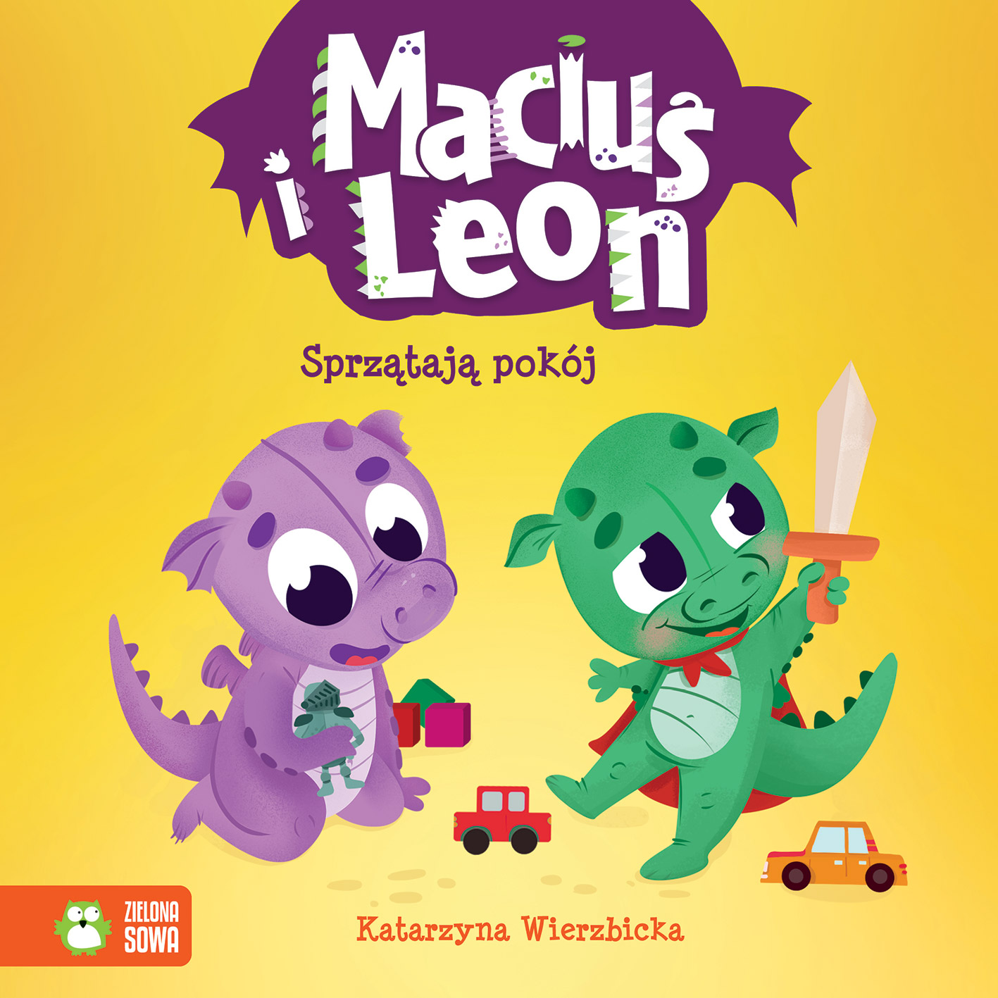 Image of Maciuś i Leon sprzątają pokój. Maciuś i Leon