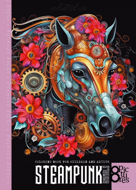 Image of Kolorowanka A4 Steampunk Koń