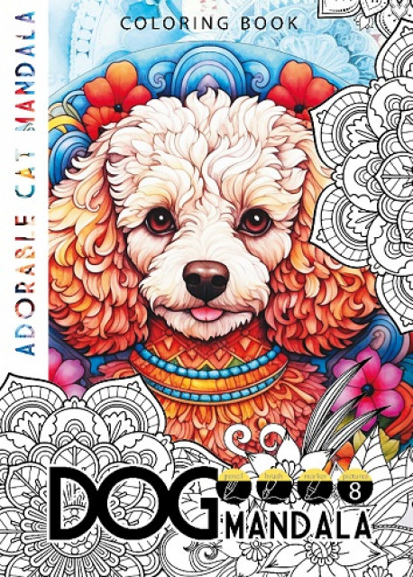 Image of Kolorowanka A4 Dog Mandala Psy