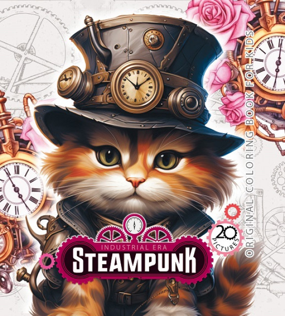 Image of Kolorowanka usztywniana Steampunk Kot