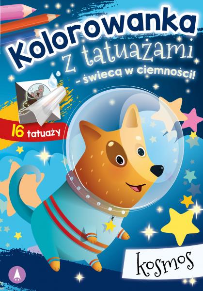 Image of Kosmos. Kolorowanka z tatuażami – świecą w ciemności!