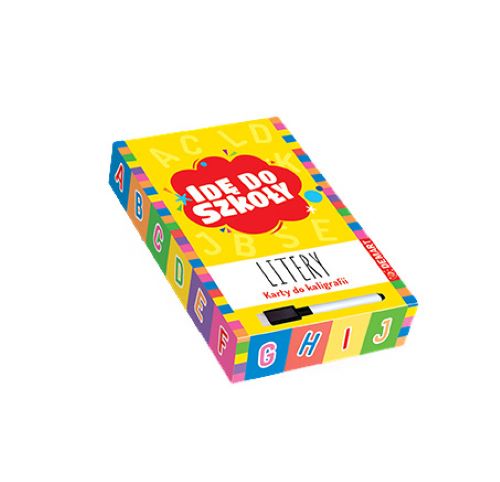 Image of Idę do szkoły. Litery. Karty do kaligrafii z pisakiem suchościeralnym