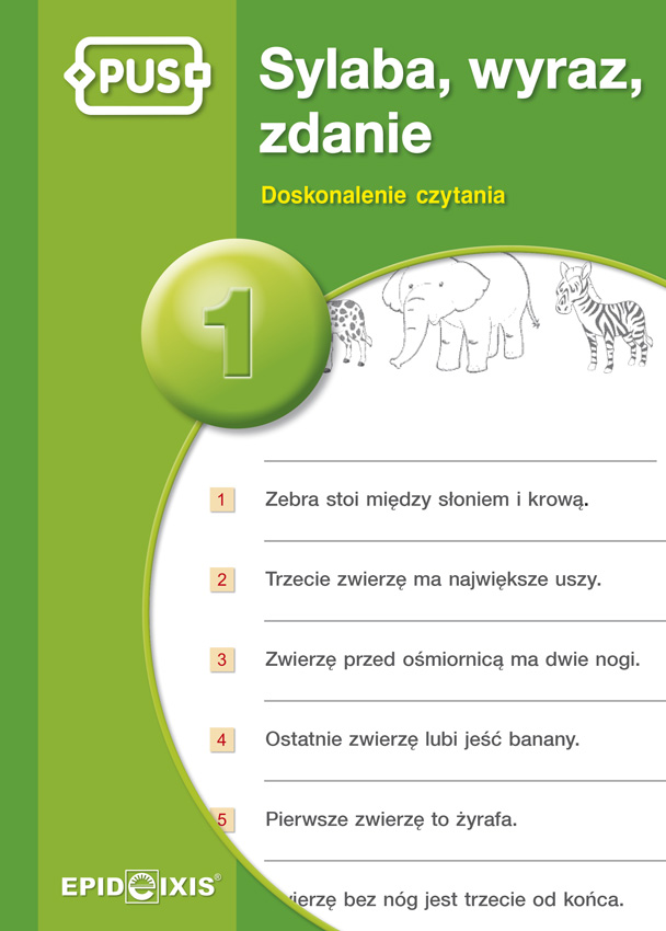 Image of PUS Sylaba, wyraz, zdanie 1 Doskonalenie czytania