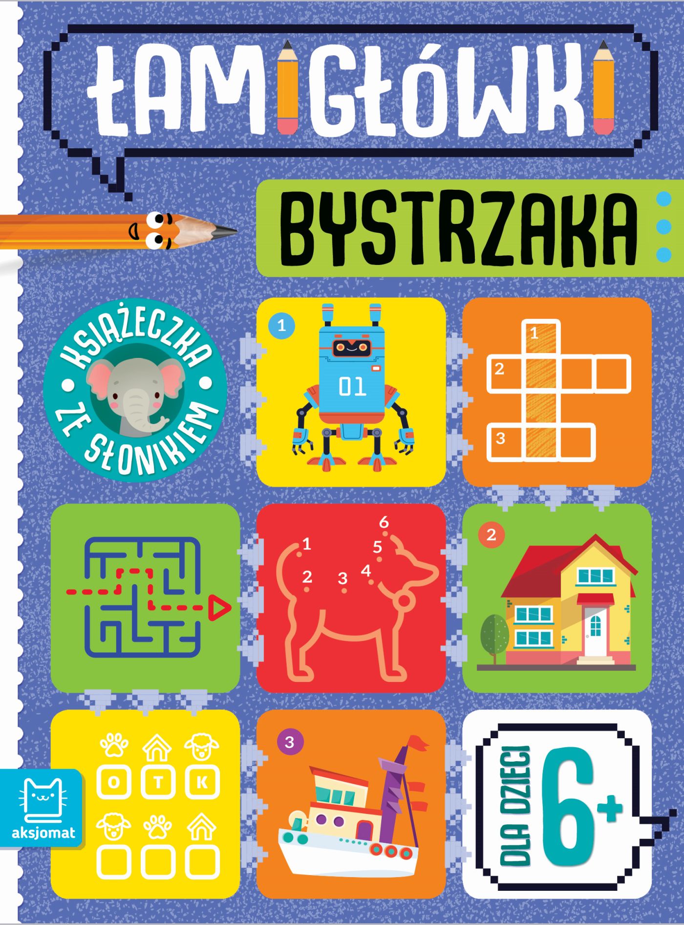 Image of Książeczka ze słonikiem. Dla dzieci 6+. Łamigłówki bystrzaka