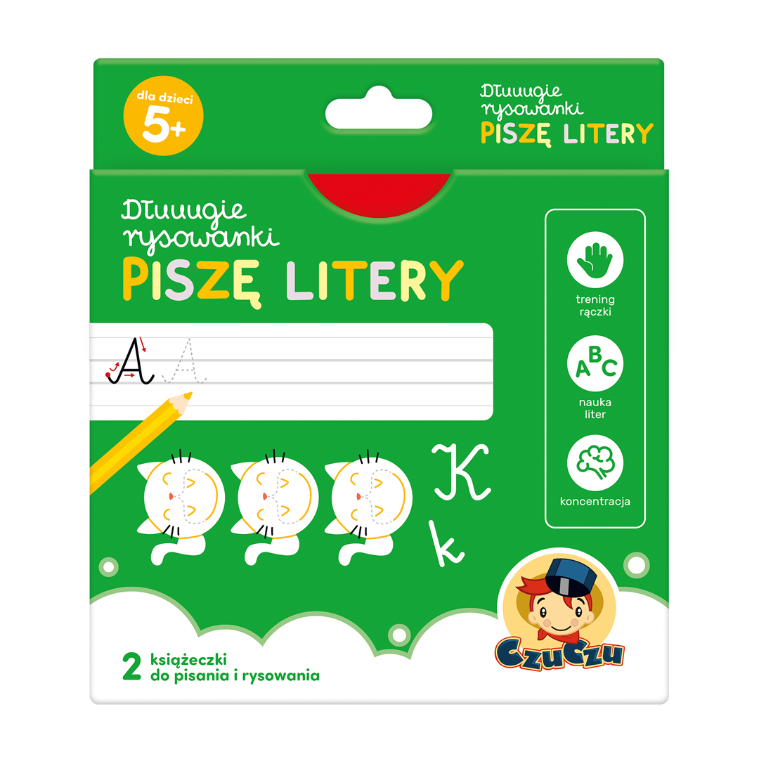 Image of Dłuuugie rysowanki Piszę litery 5+