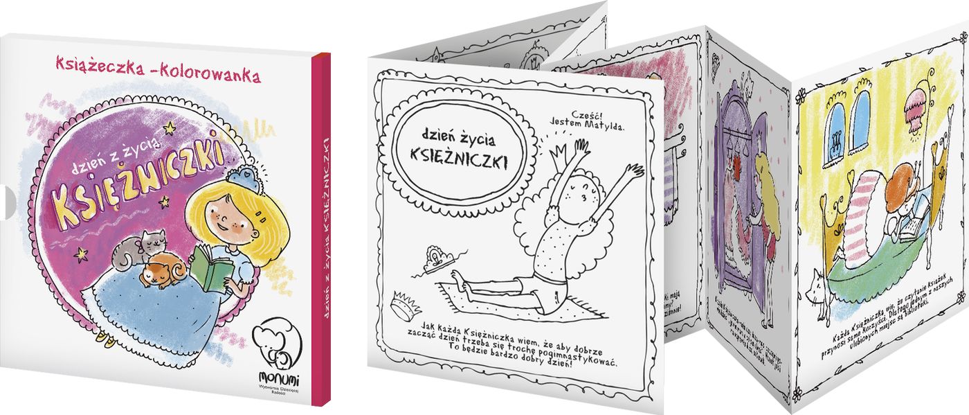 Image of Książeczka kolorowanka dzień z życia księżniczki