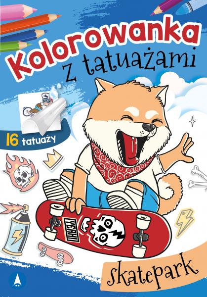 Image of Skatepark. Kolorowanka z tatuażami