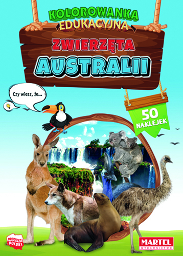 Image of Zwierzęta Australii. Kolorowanka z naklejkami