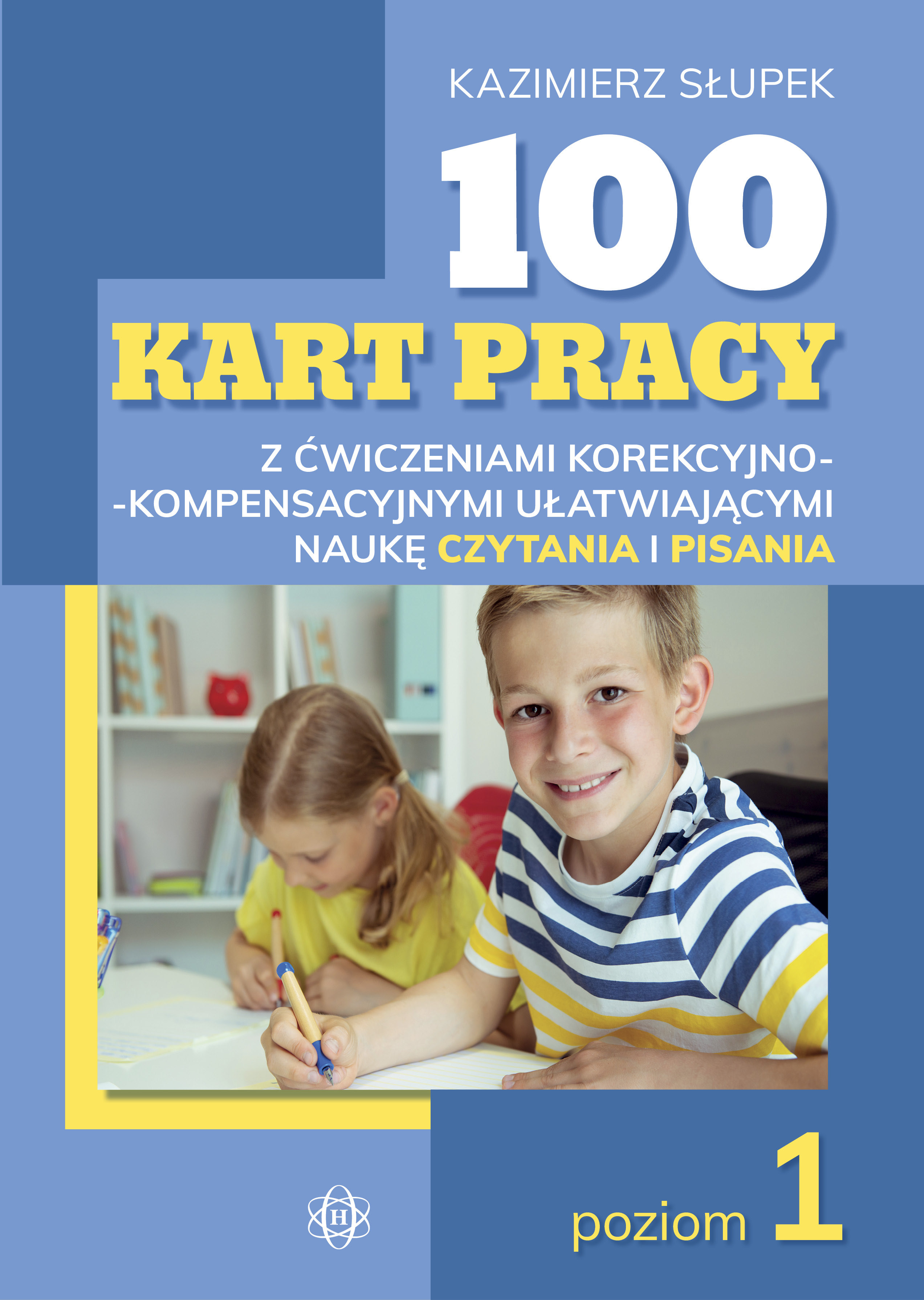 Image of 100 kart pracy z ćwiczeniami korekcyjno-kompensacyjnymi ułatwiającymi naukę czytania i pisania poziom 1