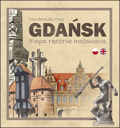 Image of Gdańsk Mapa ręcznie malowana