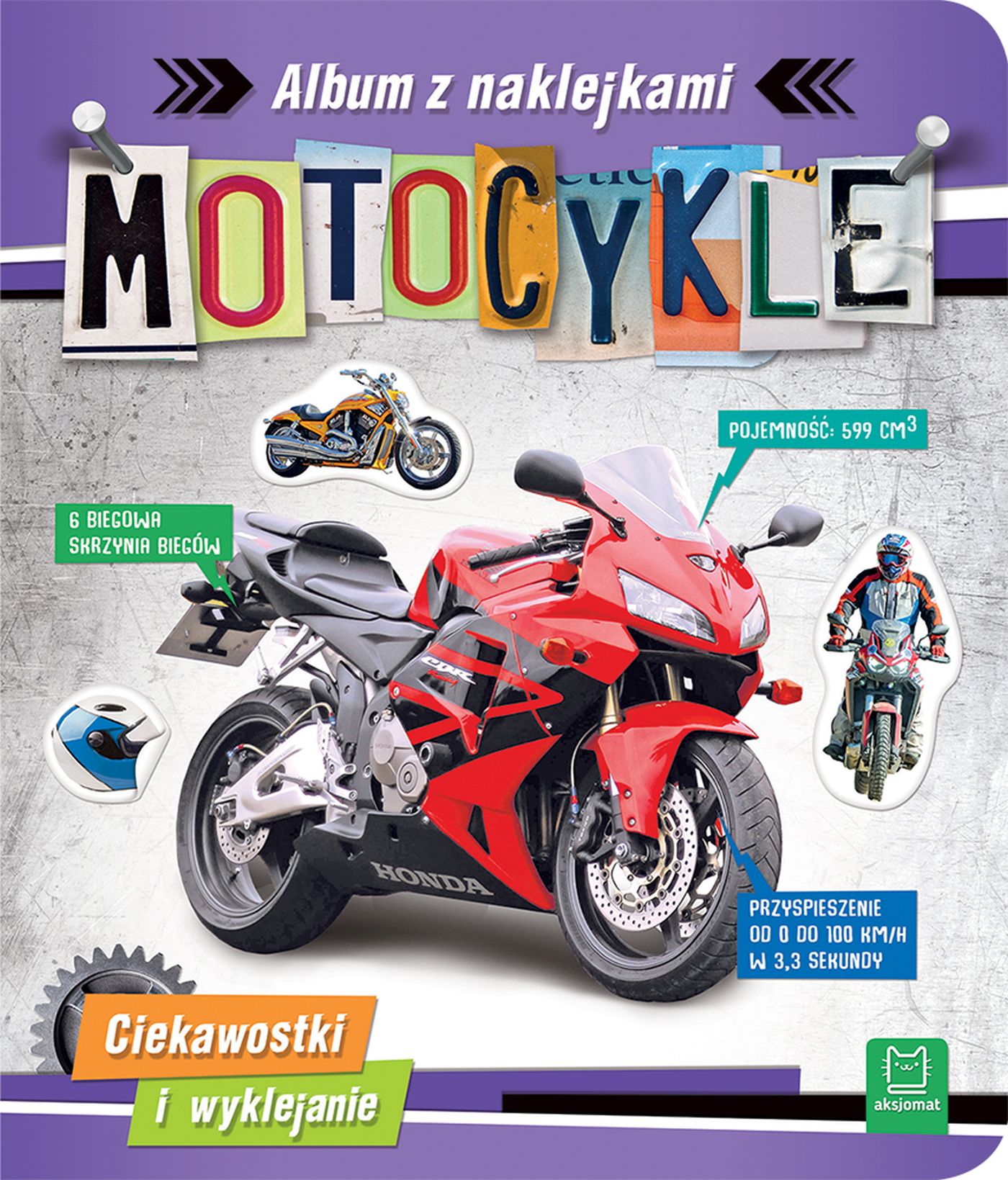 Image of Motocykle. Ciekawostki i wyklejanie. Album z naklejkami