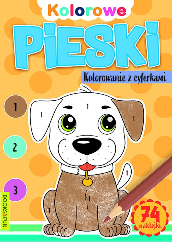 Image of Pieski. Kolorowanie z cyferkami